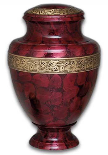 Crimson Marble-Red Urn